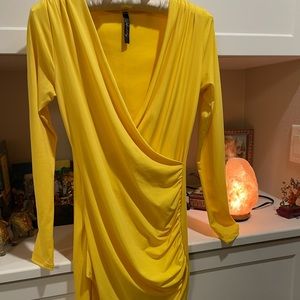Yellow mini dress